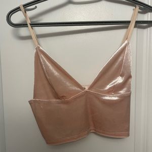 Velvet crop top